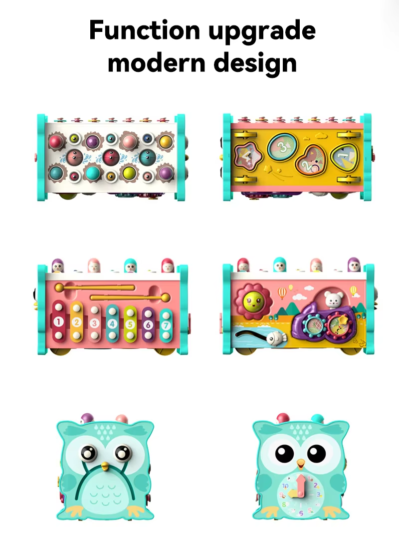 Baby Activity Cube Six Sided Box 8 In 1 Learning Toy