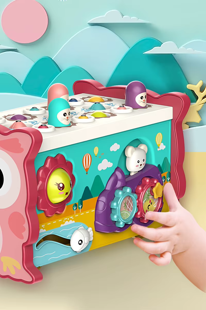 Baby Activity Cube Six Sided Box 8 In 1 Learning Toy