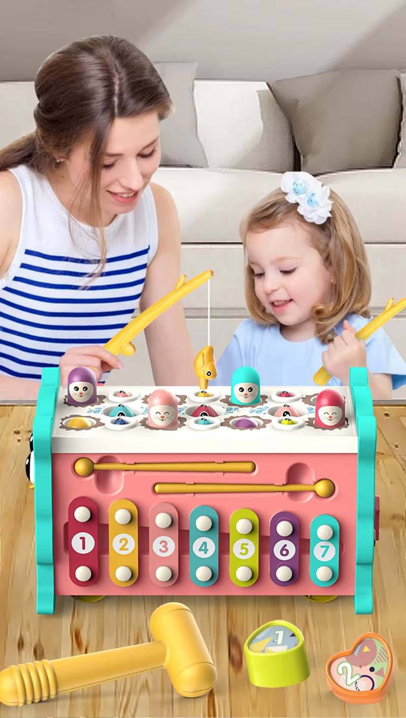 Baby Activity Cube Six Sided Box 8 In 1 Learning Toy