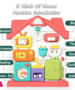 Baby Sensory Busy Board Montessori Toys Music Lights Switch Multifunction Travel Play Early Educational Activities Toy for Kids