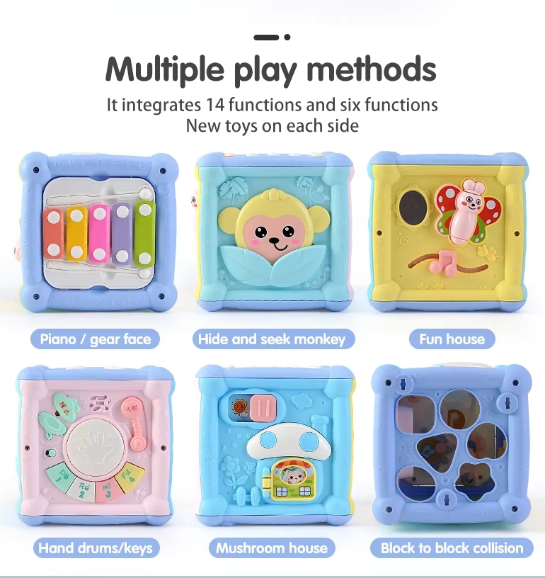 Baby Wisdom Cube Light And Music Educational Toy For Kids