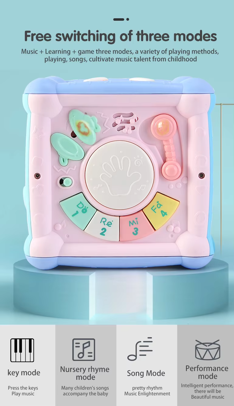 Baby Wisdom Cube Light And Music Educational Toy For Kids