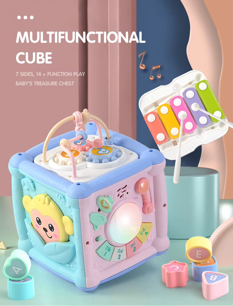 Baby Wisdom Cube Light And Music Educational Toy For Kids