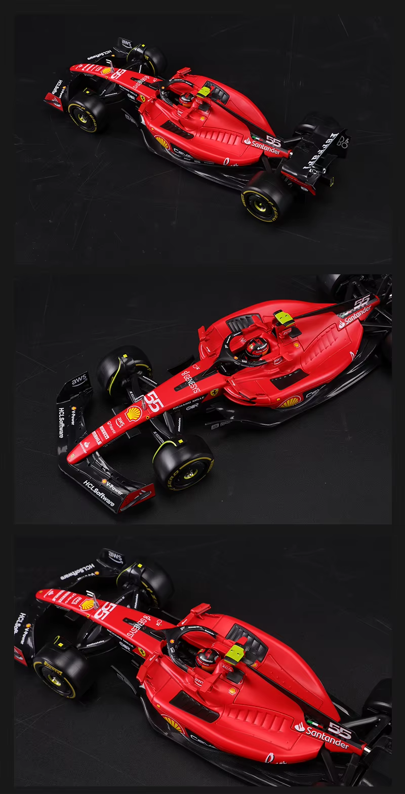 Bburago 1:24 Ferrari Sf23 C.sainz No.16 Formula One Cars Simulated Alloy Car Model