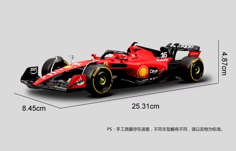 Bburago 1:24 Ferrari Sf23 C.sainz No.16 Formula One Cars Simulated Alloy Car Model