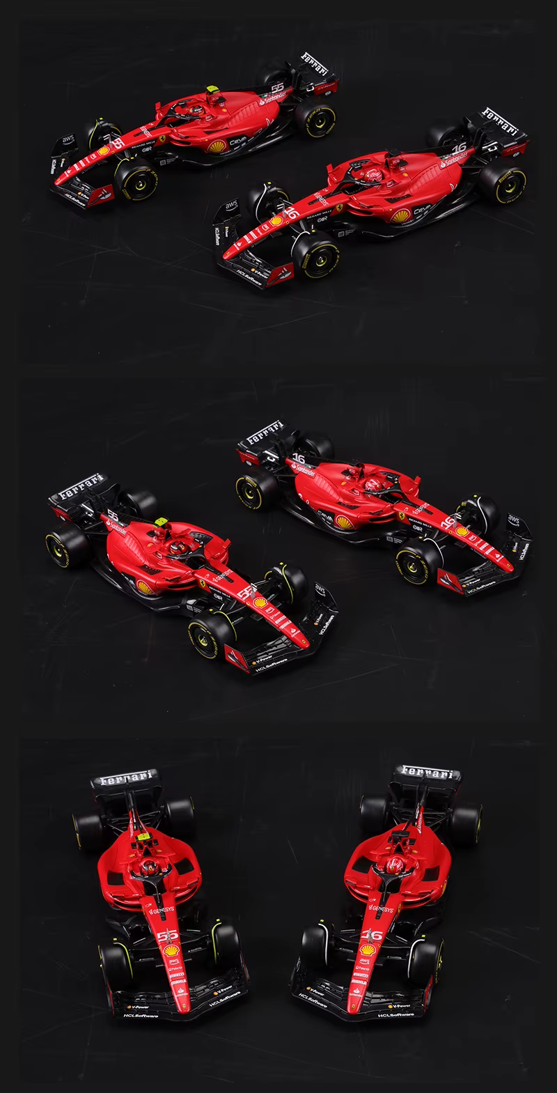 Bburago 1:24 Ferrari Sf23 C.sainz No.16 Formula One Cars Simulated Alloy Car Model