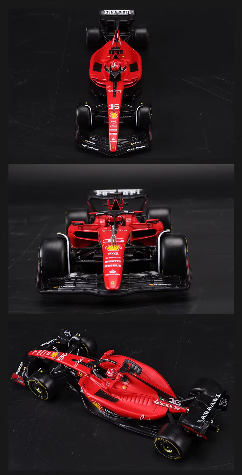 Bburago 1:24 Ferrari Sf23 C.sainz No.16 Formula One Cars Simulated Alloy Car Model