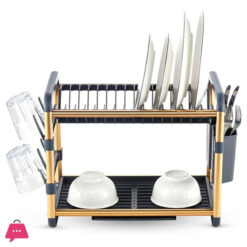 Aluminum Dish Drainer Rack 2-Floor
