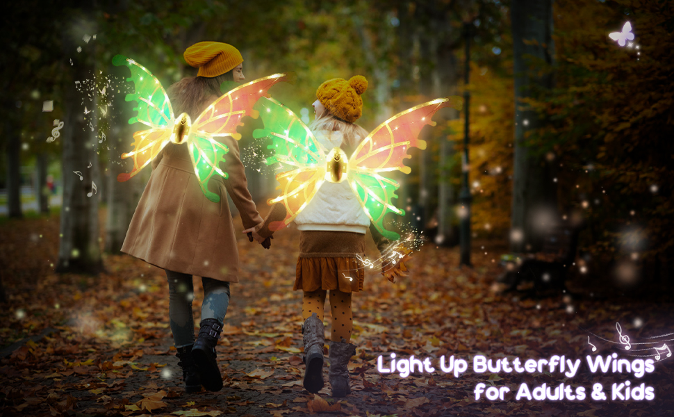 Butterfly Wings With Light &Amp; Music