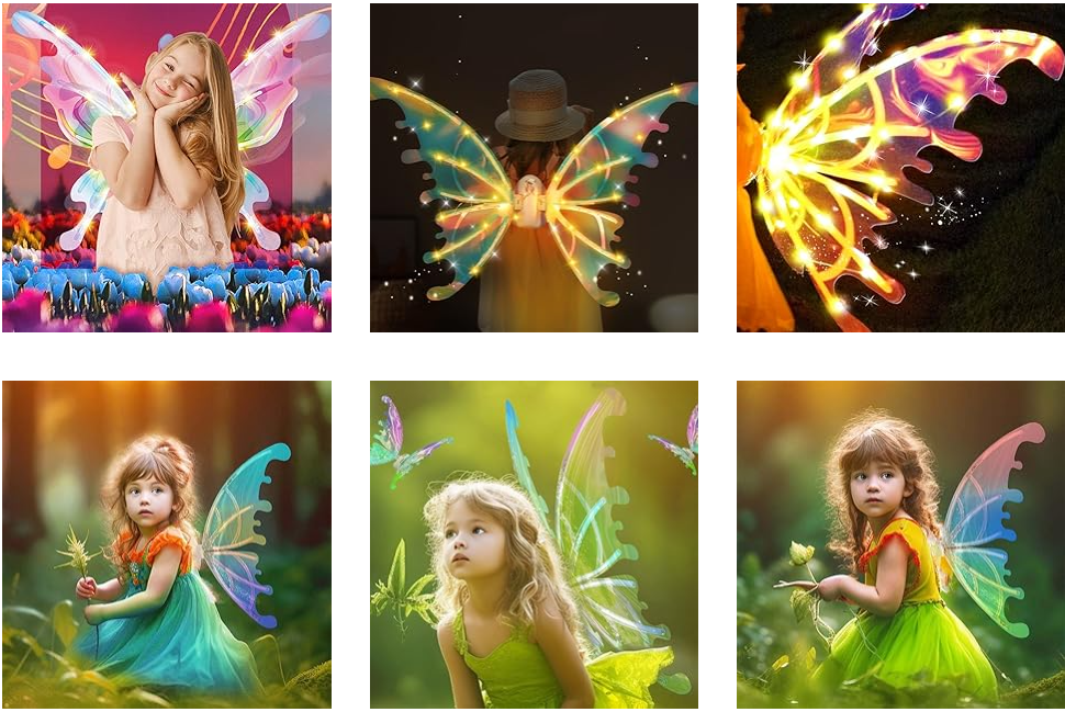 Butterfly Wings With Light &Amp; Music