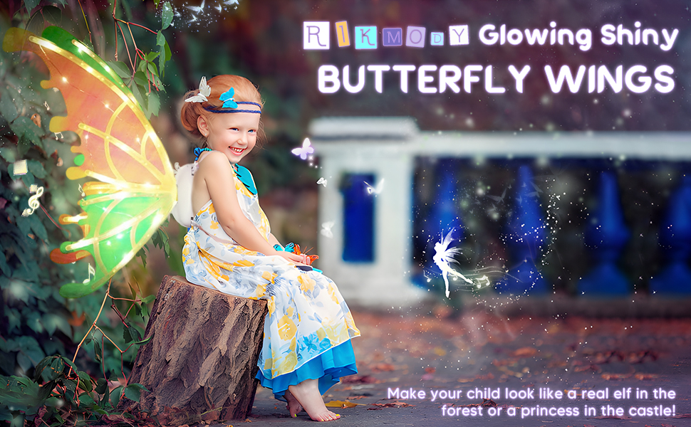 Butterfly Wings With Light &Amp; Music