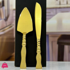 Celebration Gold Wedding Cake Knife &Amp; Server Set, Vintage Cake Cutting Utensils, Party Supplies Golden Anniversary Decorations (Elegant Gold)