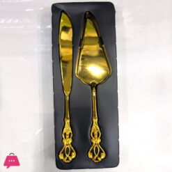 Celebration Gold Wedding Cake Knife &Amp; Server Set, Vintage Cake Cutting Utensils, Party Supplies Golden Anniversary Decorations (Elegant Gold)
