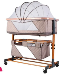 Children's Bed Rocking Chair with Mosquito Net and Storage Frame