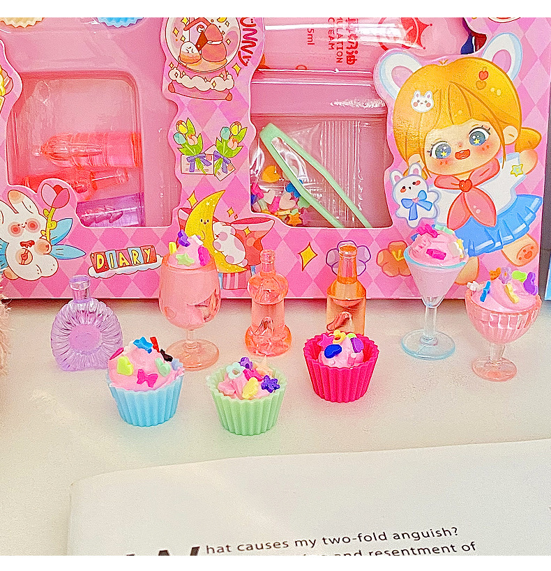 Children'S Cartoon Diy Cream Glue Set Play House Girl'S Toys Cream Cake Making Educational Toys 18 Children'S Cartoon Diy Cream Glue Set Play House Girl'S Toys Cream Cake Making Educational Toys