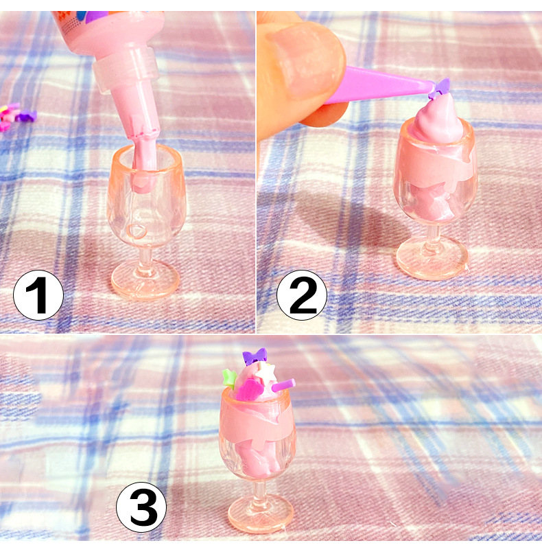 Children'S Cartoon Diy Cream Glue Set Play House Girl'S Toys Cream Cake Making Educational Toys 10 Children'S Cartoon Diy Cream Glue Set Play House Girl'S Toys Cream Cake Making Educational Toys