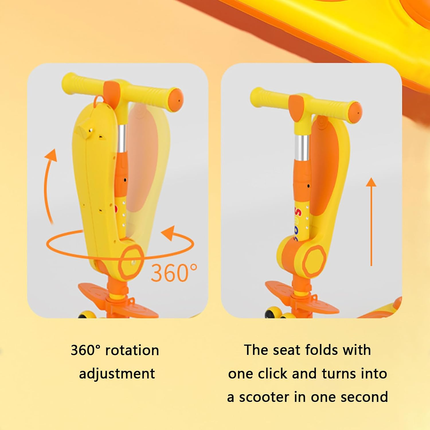 Childrens Scooter For Kids Ages 2-6 Foldable &Amp; Height Adjustable Non-Slip Deck And Extra Wide Pu Light-Up Wheels 3 Wheel