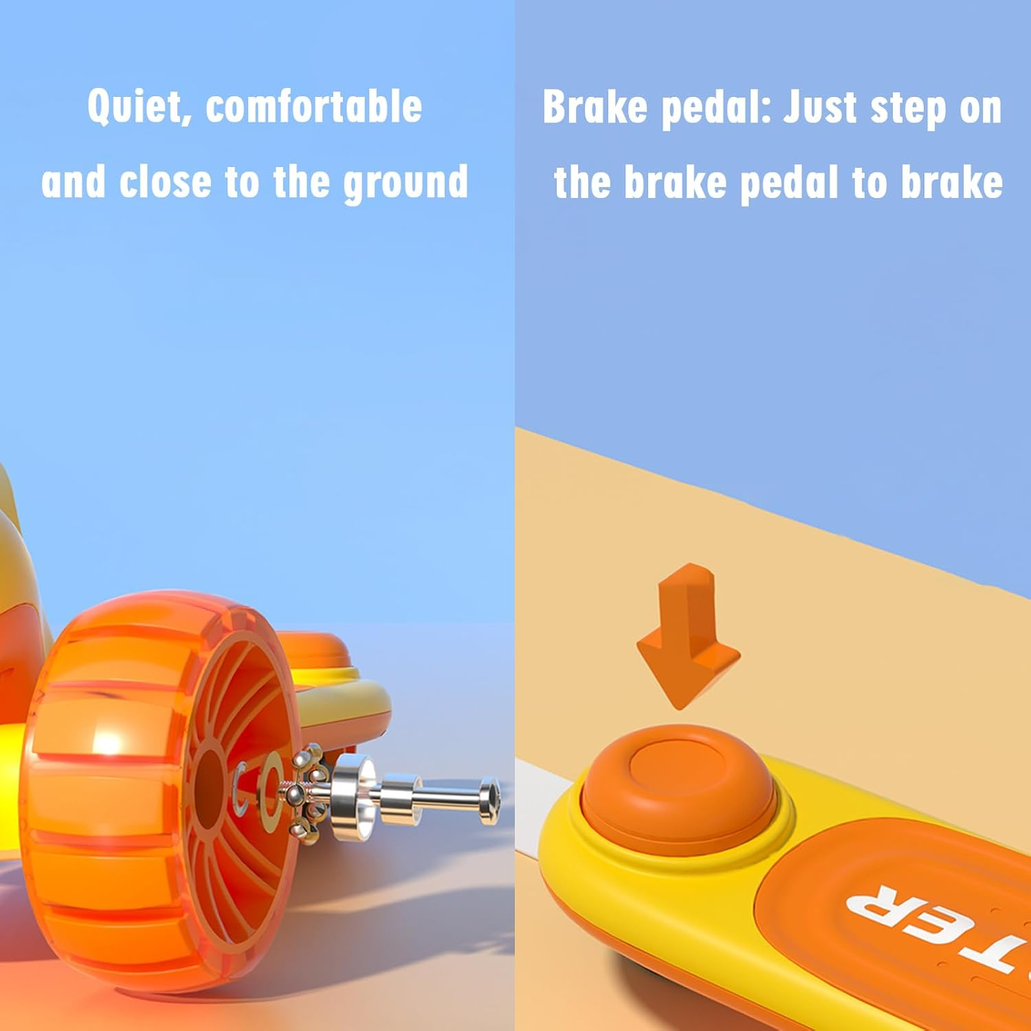 Childrens Scooter For Kids Ages 2-6 Foldable &Amp; Height Adjustable Non-Slip Deck And Extra Wide Pu Light-Up Wheels 3 Wheel