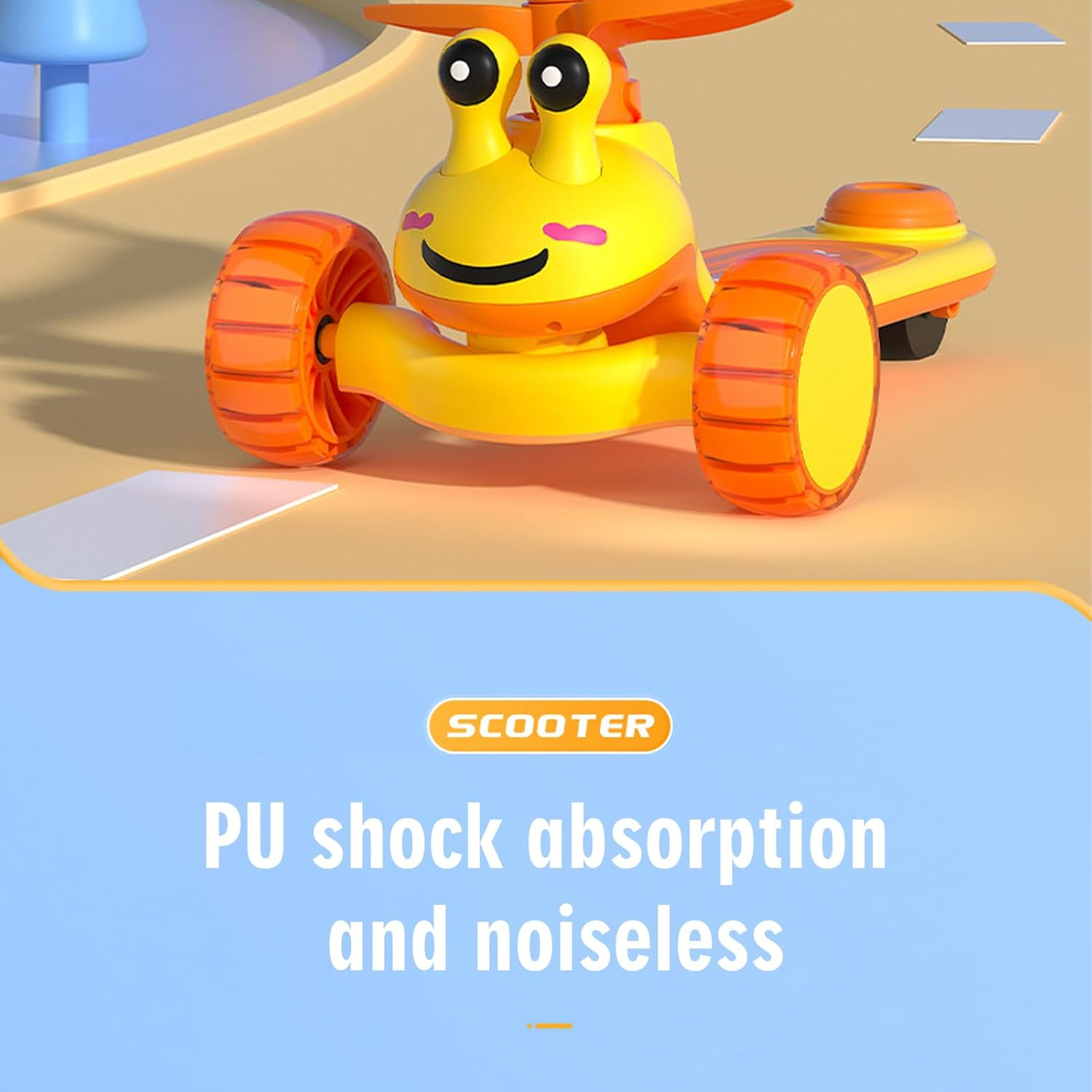 Childrens Scooter For Kids Ages 2-6 Foldable &Amp; Height Adjustable Non-Slip Deck And Extra Wide Pu Light-Up Wheels 3 Wheel