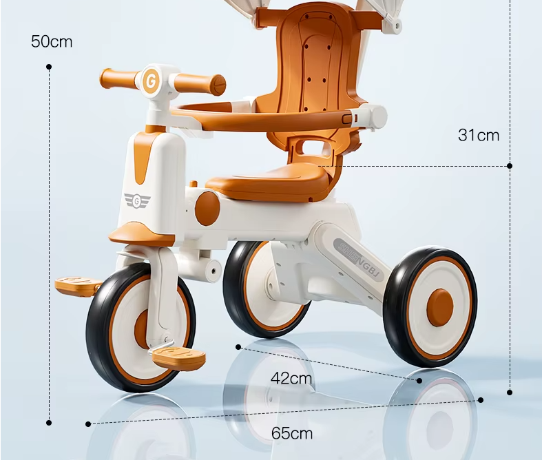 Childrens Tricycle Can Sit And Push Baby Artifact Hand Push Lightweight Folding Bicycle