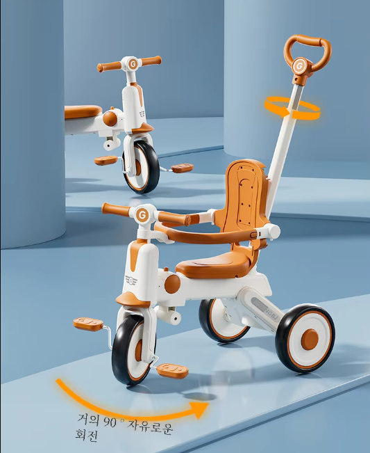 Childrens Tricycle Can Sit And Push Baby Artifact Hand Push Lightweight Folding Bicycle