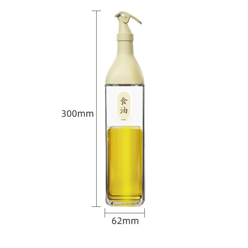 Creative Cooking Seasoning Oil Bottle 500Ml Kitchen Oil Bottle Home Seasoning Bottle Glass Storage Bottles For Oil And Vinegar