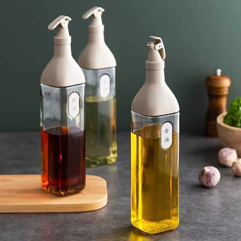 Creative Cooking Seasoning Oil Bottle 500Ml Kitchen Oil Bottle Home Seasoning Bottle Glass Storage Bottles For Oil And Vinegar