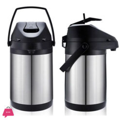 Daydays Airpot Thermos Vacuum Insulated Stainless Steel Lever Action Airpot Thermos Water Coffee Airpots Dispenser With Pump - 4Liter