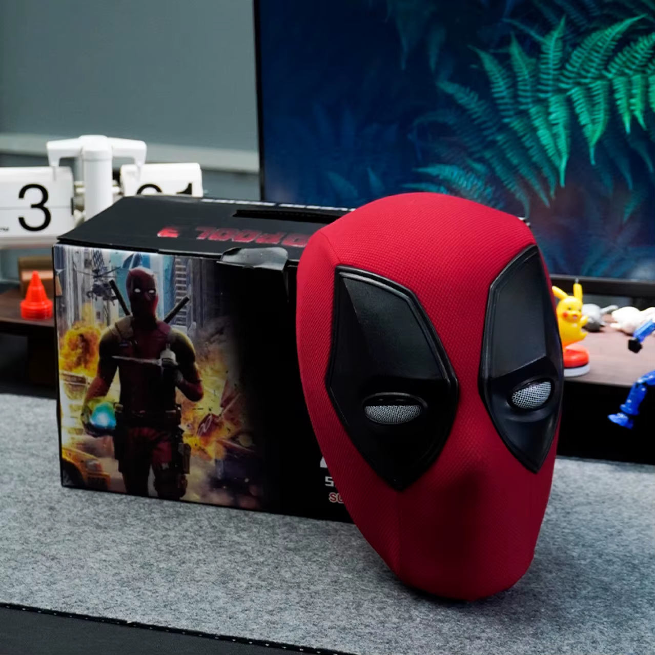 Deadpool Mask Ring Control Deadpool Mask With Light Effect &Amp; Wink Eyes