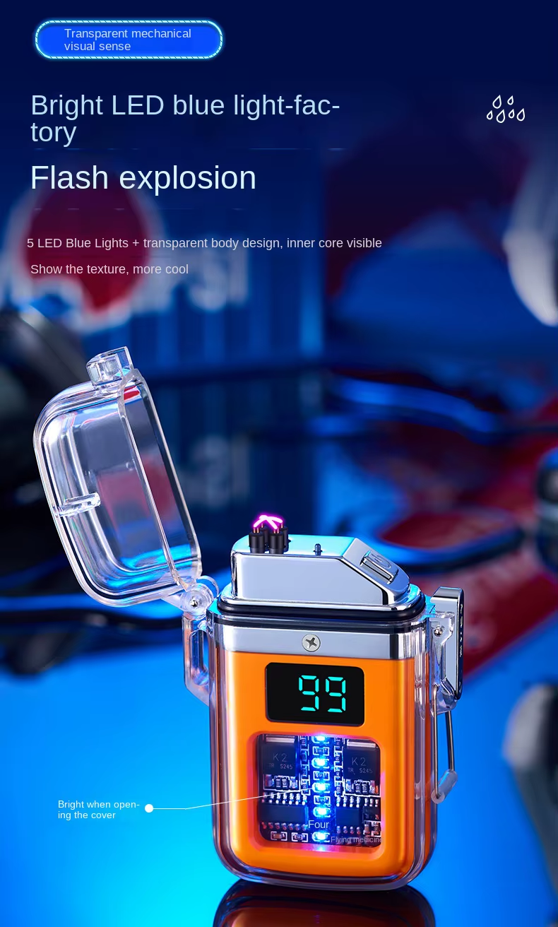 Digital Usb Electronic Lighter Cigarette Lighter Men'S Gift