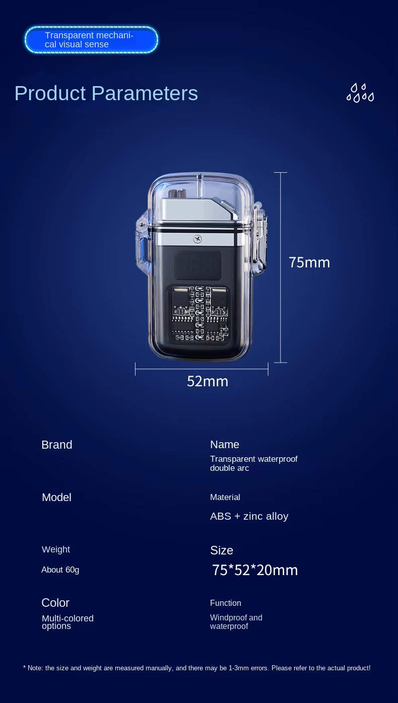 Digital Usb Electronic Lighter Cigarette Lighter Men'S Gift