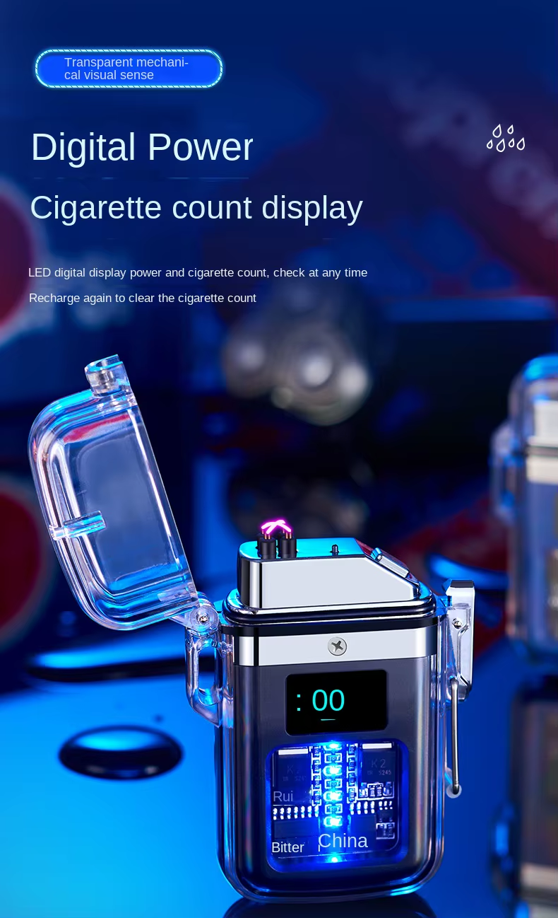 Digital Usb Electronic Lighter Cigarette Lighter Men'S Gift
