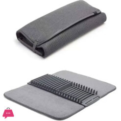 Dish Drying Mat Multipurpose Plates Rack, Microfibre Absorbent Mat Pot Lid Holder