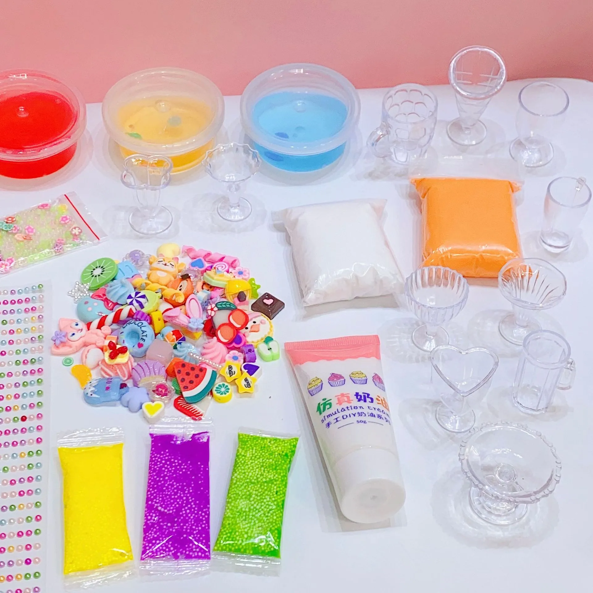 Diy Imitation Ice Cream Cup Material Pack Handmade Diy Cream Glue Dessert Cup Children'S Educational Playset 5 Diy Imitation Ice Cream Cup Material Pack Handmade Diy Cream Glue Dessert Cup Children'S Educational Playset