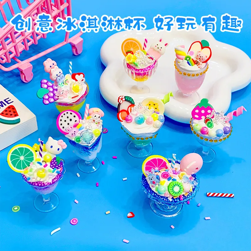 Diy Imitation Ice Cream Cup Material Pack Handmade Diy Cream Glue Dessert Cup Children'S Educational Playset 6 Diy Imitation Ice Cream Cup Material Pack Handmade Diy Cream Glue Dessert Cup Children'S Educational Playset