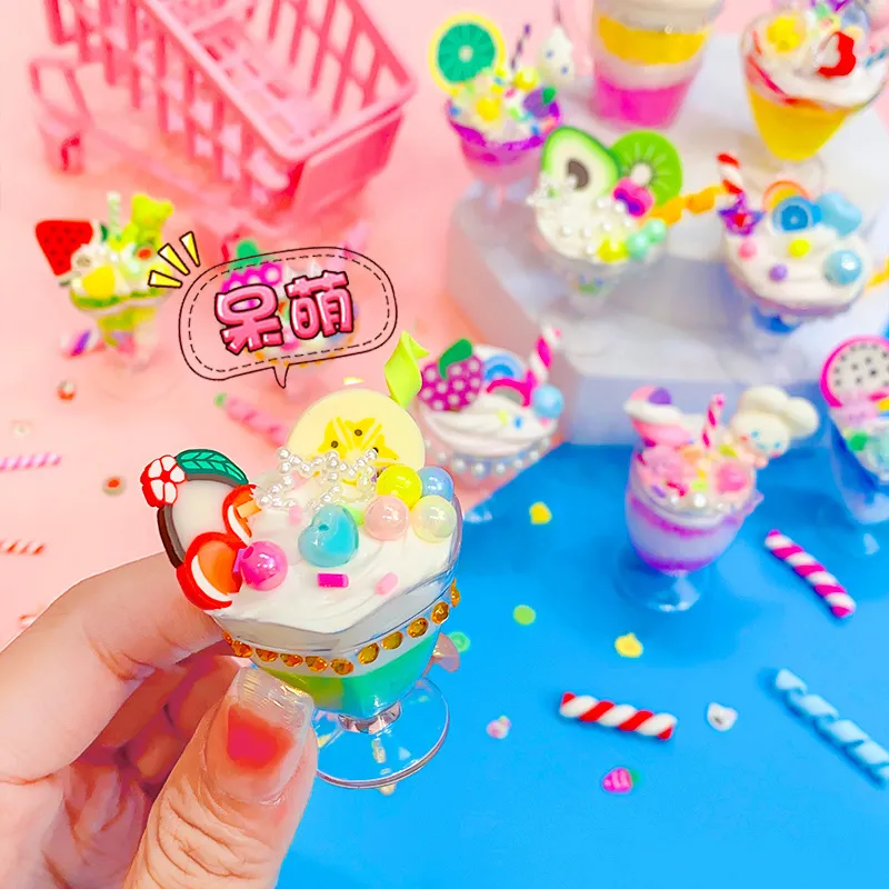Diy Imitation Ice Cream Cup Material Pack Handmade Diy Cream Glue Dessert Cup Children'S Educational Playset 7 Diy Imitation Ice Cream Cup Material Pack Handmade Diy Cream Glue Dessert Cup Children'S Educational Playset