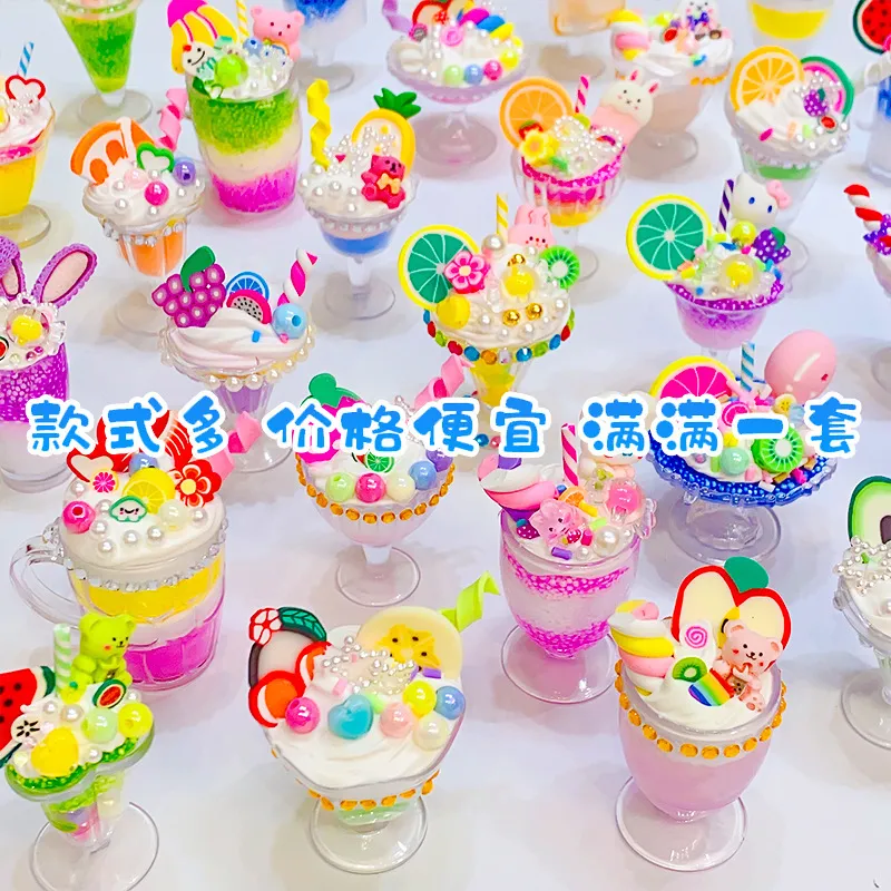 Diy Imitation Ice Cream Cup Material Pack Handmade Diy Cream Glue Dessert Cup Children'S Educational Playset 9 Diy Imitation Ice Cream Cup Material Pack Handmade Diy Cream Glue Dessert Cup Children'S Educational Playset