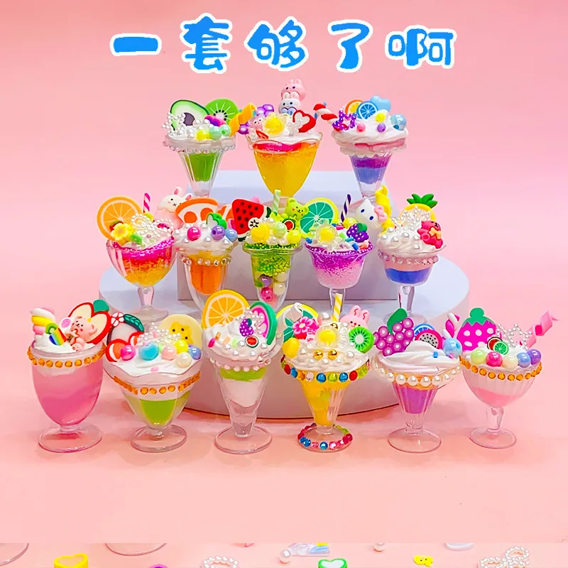 Diy Imitation Ice Cream Cup Material Pack Handmade Diy Cream Glue Dessert Cup Children'S Educational Playset 11 Diy Imitation Ice Cream Cup Material Pack Handmade Diy Cream Glue Dessert Cup Children'S Educational Playset