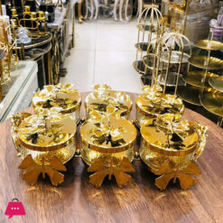 Dry Fruit Sweets Serving Stand with butterfly Lids 6-Portion