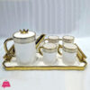 Fine Porcelain Elegant Tea Set with Tray - 9 Pieces