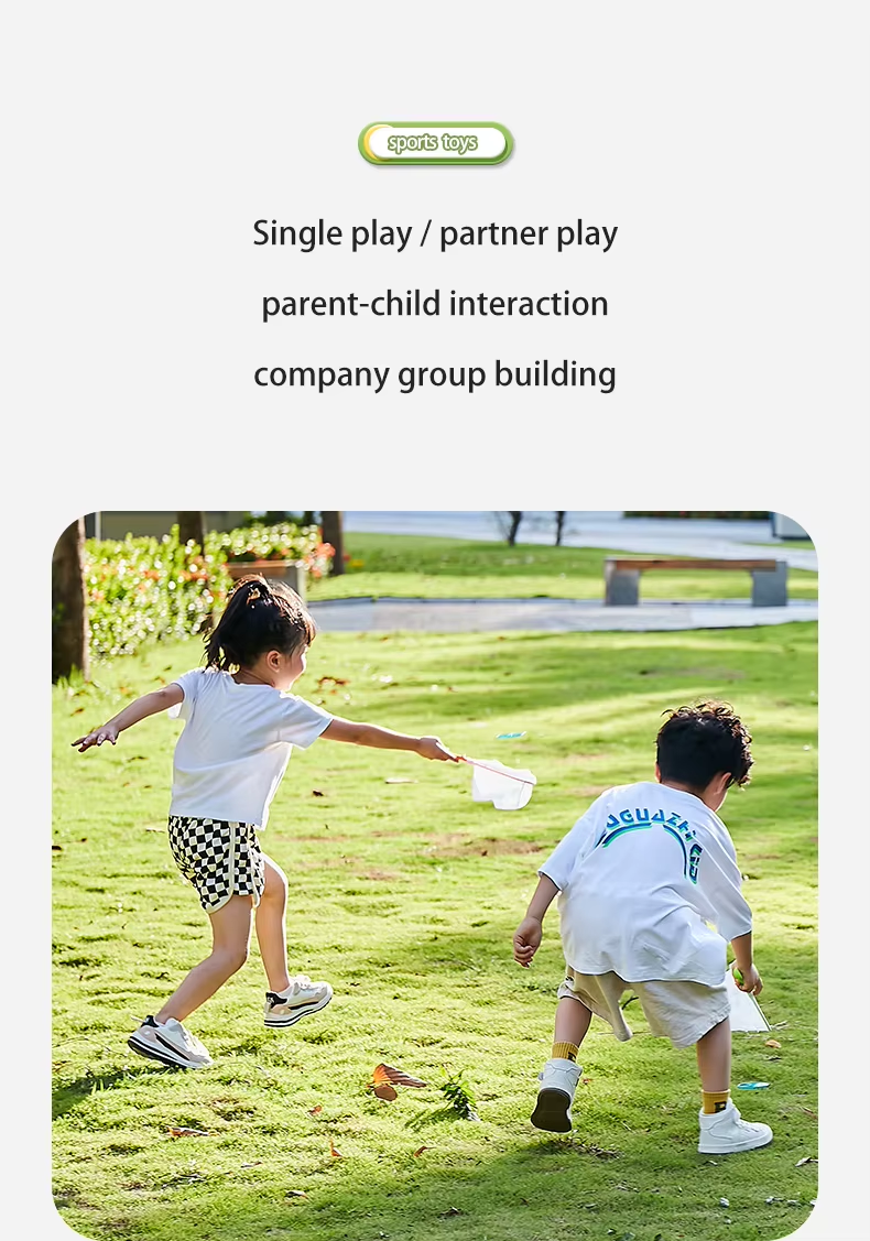 Flying Disc Air Rocket Launcher Saucer Outdoor Soaring Propeller Garden Game Novel Children Toy For Kid Jump Sport