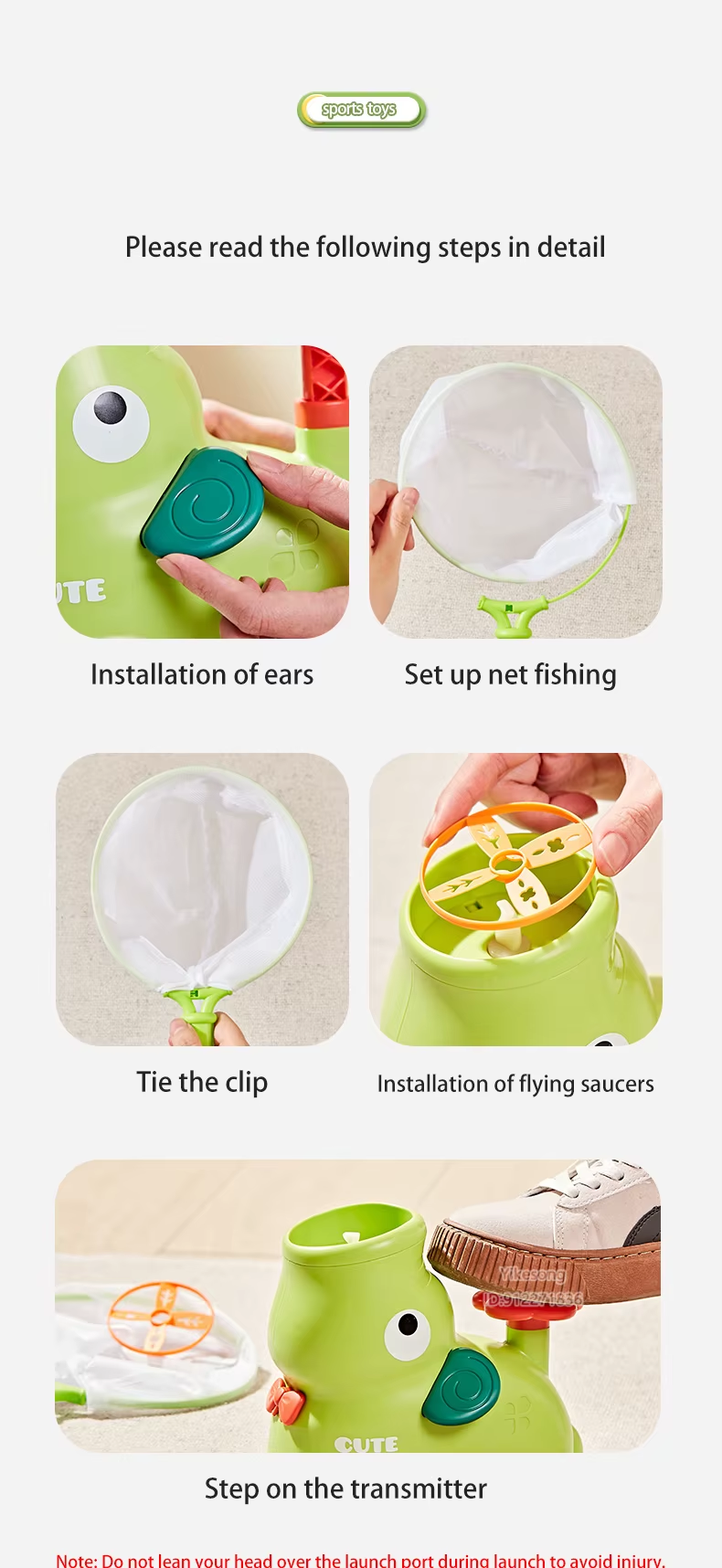 Flying Disc Air Rocket Launcher Saucer Outdoor Soaring Propeller Garden Game Novel Children Toy For Kid Jump Sport