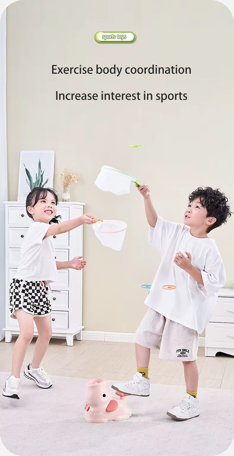 Flying Disc Air Rocket Launcher Saucer Outdoor Soaring Propeller Garden Game Novel Children Toy For Kid Jump Sport