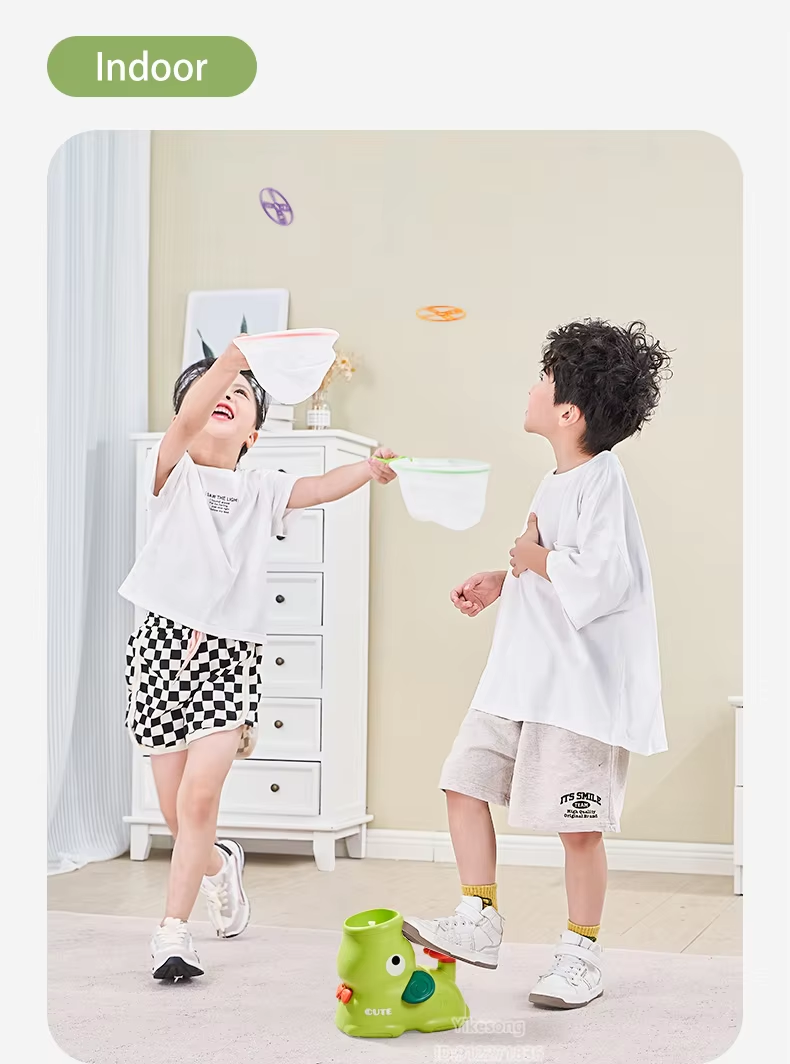 Flying Disc Air Rocket Launcher Saucer Outdoor Soaring Propeller Garden Game Novel Children Toy For Kid Jump Sport