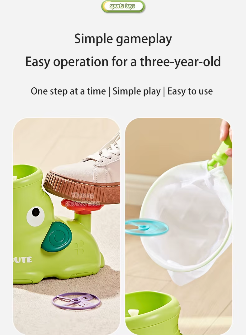 Flying Disc Air Rocket Launcher Saucer Outdoor Soaring Propeller Garden Game Novel Children Toy For Kid Jump Sport