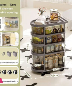 Folding Baby Cart Baby Storage Cart Folding Drawer Installation Free Baby Rack - 5 Floor