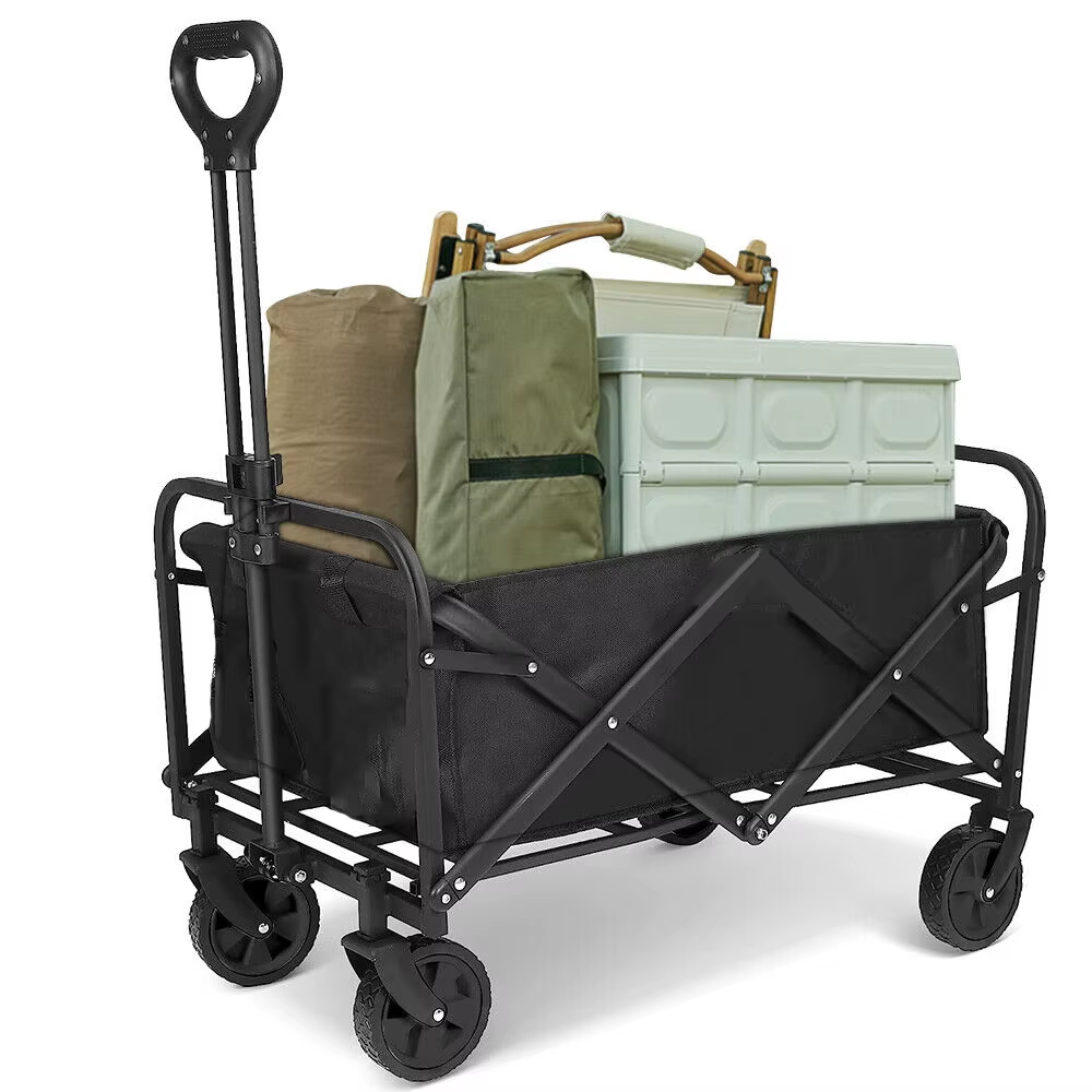 Folding Wagon Cart With Brakes 33.8 Inch Extra Large