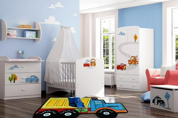 Fun Rugs Multi-Colored Dump Truck Nylon Kids Rug 50 X 80 Cm