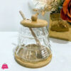 Glass Honey Jar With Dipper Clear And Transparent Honey Pot