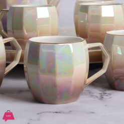 Holographic Tea Set 6 Cups Kettle &Amp; Revolving Tray